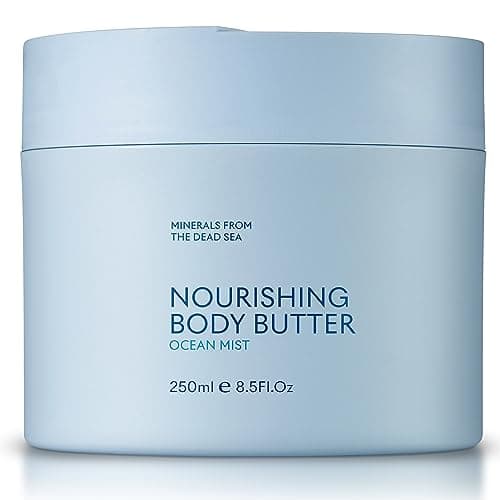 Image of SEACRET Minerals Dead Sea Body Butter, Ocean Mist - Ultra-Rich Shea Butter & Coconut Oil Body Moisturizing Cream for Dry Skin, Fast Absorbing, Non-Greasy with Aloe Vera & Vitamin E 250 ml