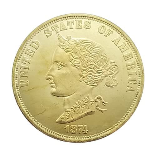 Image of Kocreat COPY 1874 Liberty Morgan Gold Coin-USA Souvenir Coin Lucky Coin Hobo Coin Morgan Dollar Replica Collection