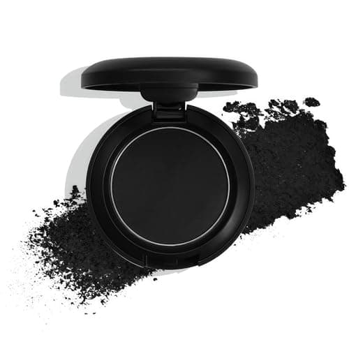 Image of Matte Black Single Eyeshadow | Pressed Powder High Pigment, Long Lasting Makeup for Day & Night Wear