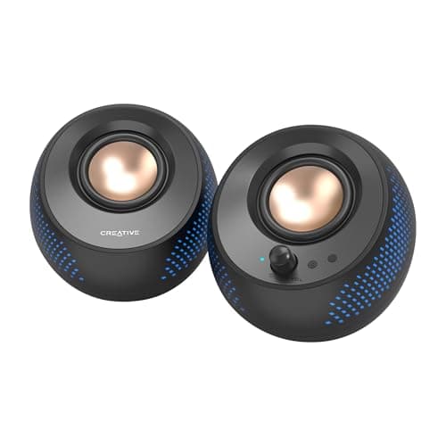 Image of Creative Pebble X 2.0 USB-C Computer Speakers with Customizable RGB Lighting, Bluetooth 5.3, USB Audio, Up to 15W RMS Power for PC and Mac  