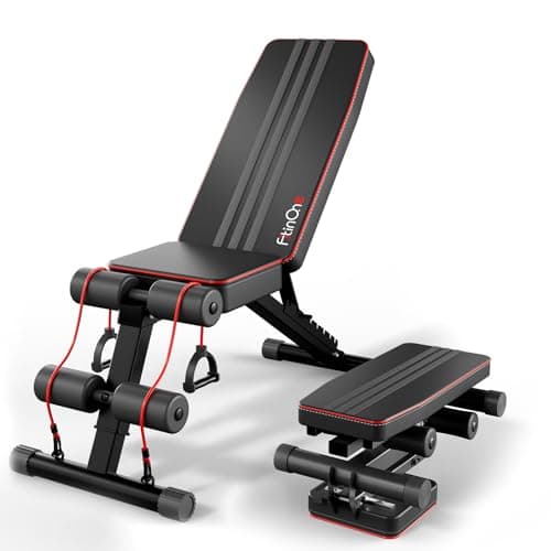 Image of FitinOne Adjustable Folding Weight Bench for Home Gym, 660 lbs Capacity Multi-Functional Workout Bench Sturdy Durable for Full Body