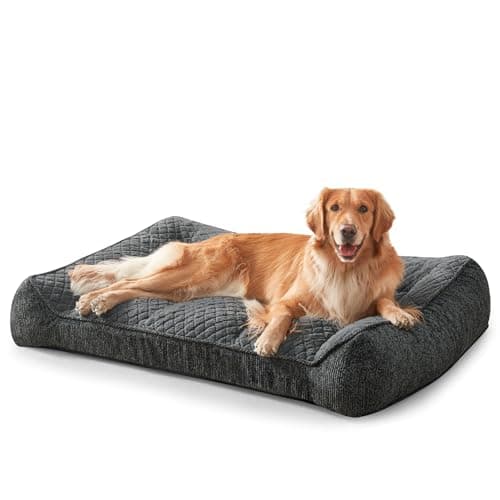 Image of JOEJOY XL Orthopedic Dog Beds Large, Extra Thick Supportive Dog Sofa Pet Bed, Extra Large Dog Bed with Non-slip Bottom&Removable Cover,107x76x24CM
