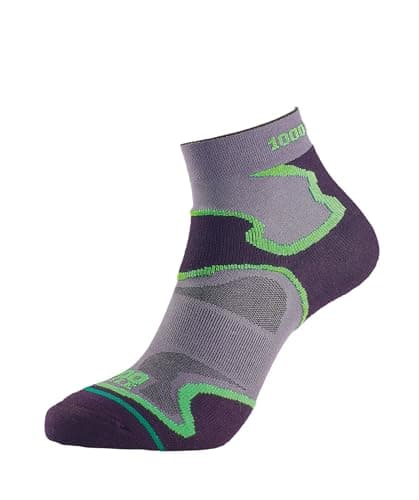 Image of 1000 Mile Unisex - (9-11) MILE FUSION ANKLET BLACK 2026 L 9 11 , Black/Green, L UK