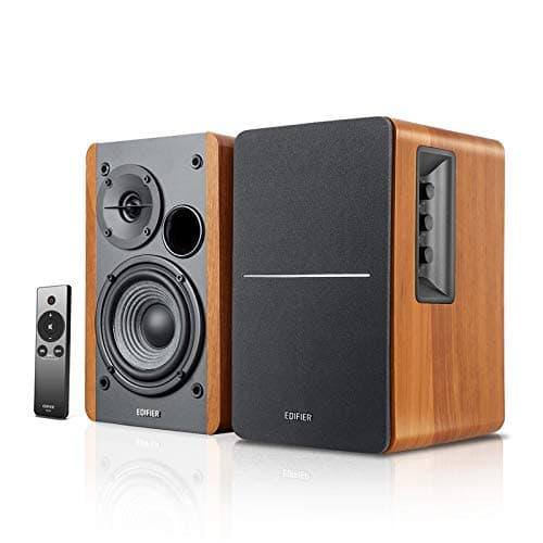 Image of Edifier R1280Ts Powered Bookshelf Speakers - 2.0 Stereo Active Near Field Monitors - Studio Monitor Speaker - 42 Watts RMS with Subwoofer Line Out - Wooden Enclosure