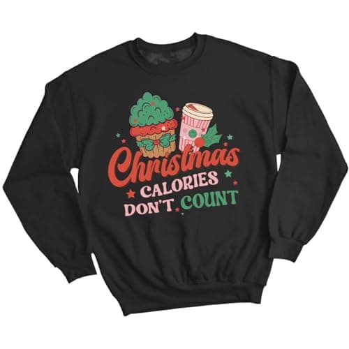 Image of D&T All I Want For Christmas Is Food Jumper Funny Mens and Womens Sweatshirts #MC 4XL Black