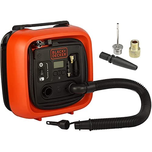 Image of BLACK+DECKER Cordless High Pressure Inflator 12V DC Volume Orange ASI400-XJ