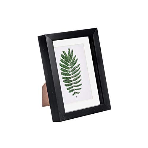 Image of Nicola Spring 5 x 7 3D Shadow Box Photo Frame - Craft Display Picture Frame with 4 x 6 Mount - Glass Aperture - Black/White
