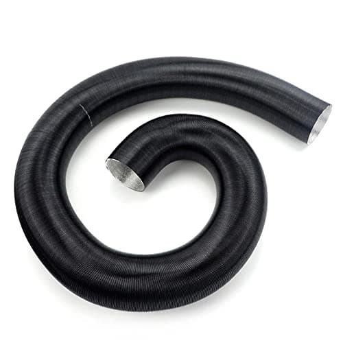 Image of 60mm Heater Ducting 2m Aluminium Flexible Ducting Hose Black Warm Heater Duct Pipe Ducting Ventilation Hose For Car Diesel Heater