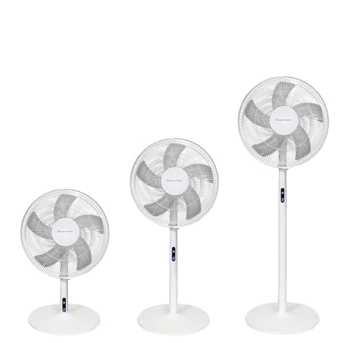 Image of Russell Hobbs Tower Fan in White Electric 3 in 1 Pedestal Fan with LED Display & Remote, Tall Standing Fan, 1.3m Height, 8 Speed Settings, Oscillating, 48W, 2 Year Guarantee RHMPF3IN1
