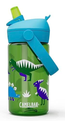 Image of Camelbak THRIVE FLIP STRAW KIDS 415 ml – sport bottle – leak-proof – child-friendly size – easy drinking mechanism – ideal for on-the-go – Hip Dinos, size: OS