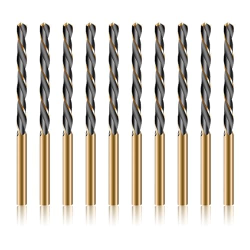 Image of 3mm Drill Bit, 10 Pcs HSS Twist Cobalt Drill Bits Set 3mm for Drilling Stainless Steel Hard Metal Wood Copper Aluminum Plastic with Box
