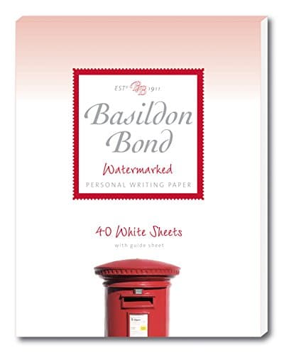Image of Basildon Bond Luxury Writing Pad with 40 Sheets - White, P4TO (178 x 229mm)