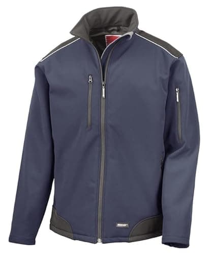 Image of Result Workguard R124X Ripstop Softshell Workwear Jacket - Navy/Black - L