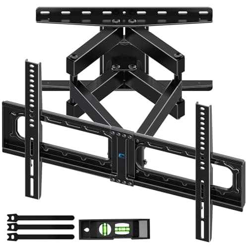 Image of HOME VISION Heavy Duty Full Motion TV Wall Mount Bracket for 32-86 Inch Flat/Curved Screens, Swivel & Tilt, 60kg/132lbs Capacity, Max VESA 600x400mm, Fits Most 40 43 50 55 65 70 75+ Inch TVs, HV6601