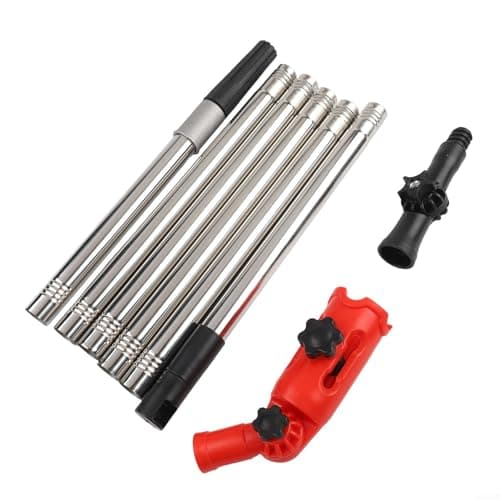 Image of Gutter Cleaning Equipment with 5.57ft Telescopic Pole and Dual Adapters for Debris Removal from Roofs and Soffits