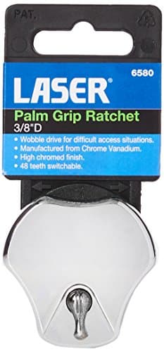 Image of Laser 6580 Palm Grip Ratchet 3/8"D, Silver