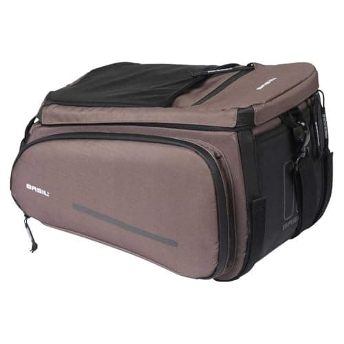 Image of Basil Move Pannier Rack Bag - Compatible with MIK/Racktime - 10-26 Litre - Brown