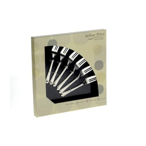 Image of Arthur Price Classic Rattail Set of 6 Pastry Forks