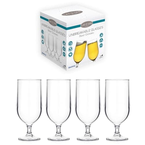 Image of Lay-Z-Spa Reusable Plastic Poly Carbonate Beer Glasses for Hot Tub