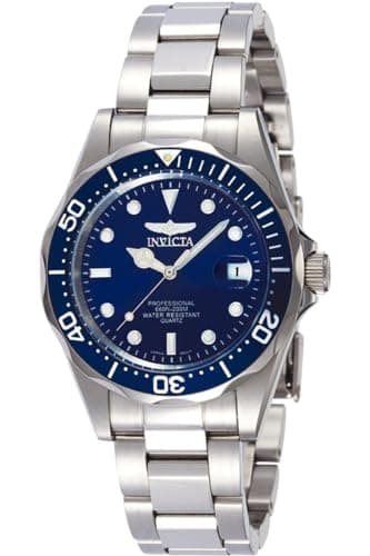 Image of Invicta Pro Diver 9204 Watch - Waterproof - Analogue - Quartz Movement - stainless steel with blue dial - 37mm