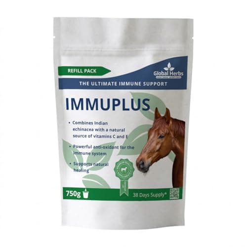 Image of Global Herbs ImmuPlus for Horses 750g Refill Pouch Immune System & Recovery Support Herbal Supplement