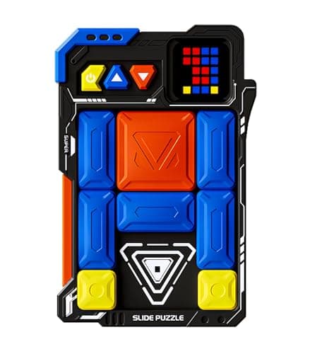 Image of HLF Super Jigsaw Puzzle Machine Mecha Appearance LED Screen Maze Escape Game Wah Rong Road Blocks 520 levels Automatic Induction Magnetic Design Logical Thinking Gift Toys for Kids/Boys/Girls (Black)