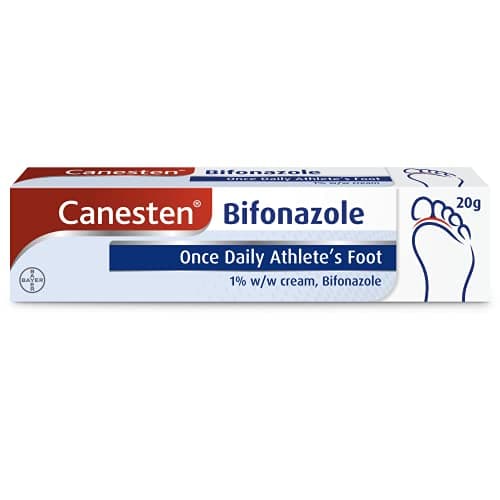 Image of Canesten Bifonazole Once Daily Athlete’s Foot 1% w/w Cream | Effective Athlete’s Foot Treatment | Canesten's Most Convenient Treatment | Only 1 Application Per Day | Antifungal Cream | 20 g