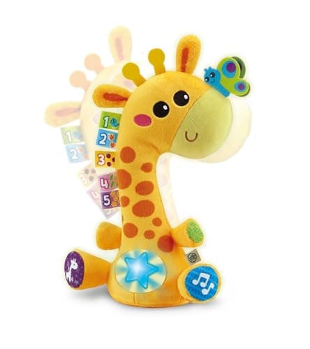 Image of LeapFrog Dancing Colours Giraffe, Musical Learning Toy, Songs & Light Effects, Textures for Sensory Play, Voice Recorder, For Children Ages 12 Months, 2, 3, 4+ Years, English Version