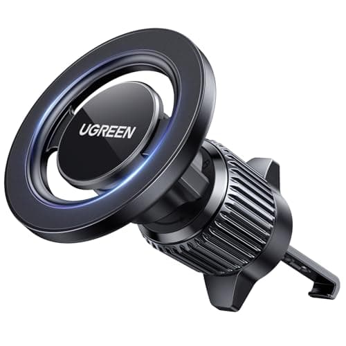 Image of UGREEN Magsafe Car Mount for Air Vent, Magnetic Phone Holder for Cars Cradle Compatible with iPhone 17 Pro Max Air/16/15/14/13/12 Series & MagSafe Case with Metal Plates(Black)