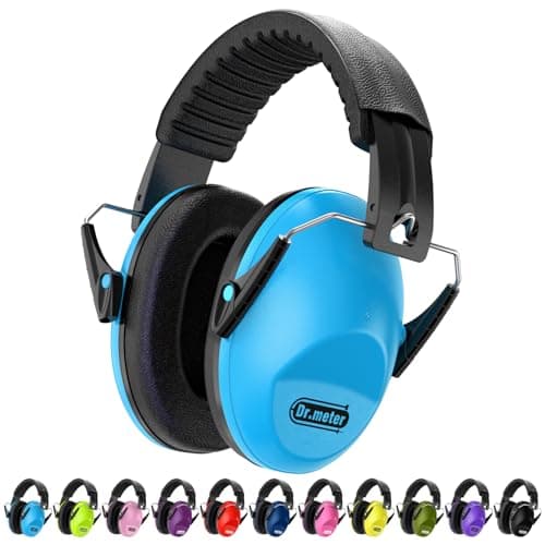 Image of Dr.meter Ear Defenders Children, Kids Ear Defenders SNR 27.4dB Noise Cancelling Headphones for Kids Autism Sensory, Adjustable Headband, Hearing Protection for Fireworks Monster Truck Concert Blue