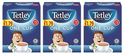Image of Tetley One Cup Tea Bags Black Tea 3x144g Price Marked Boxes 216 Tea Bags Total