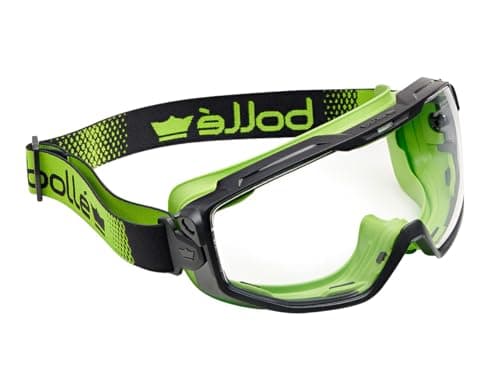 Image of Bolle Universal Sealed Goggles with clear Anti Scratch Anti Fog-coated lens offer full-seal protection fog-free clarity and comfort for industrial chemical and lab environments.