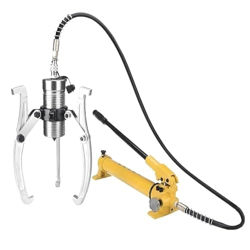 Image of Hydraulic Puller Set, 20T Split Extractor with Forged Alloy Steel Jaws and Leak-Proof Pump, 2/3 Jaw Combo for Automotive, Truck, Railway, Mining Machinery
