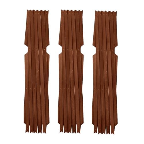 Image of Kanta Wooden Trellis Expandable Garden Wall Trellis For Climbing Plants Decoration & Plants Partitioning (Pack Of 3) (Dark Brown, 180cm x 60cm)