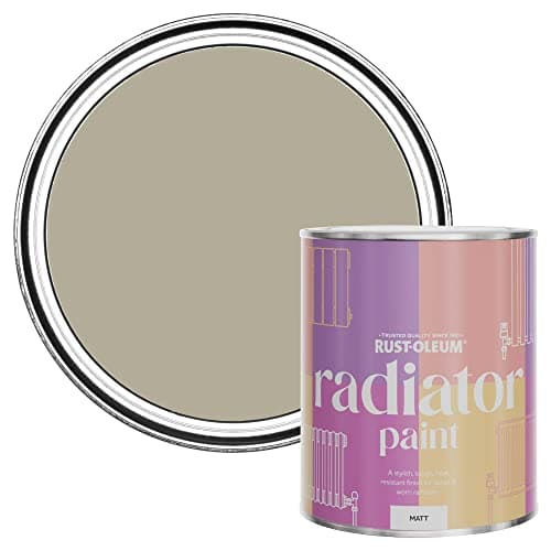 Image of Rust-Oleum Beige Radiator Paint in Matt Finish - Longsands 750ml