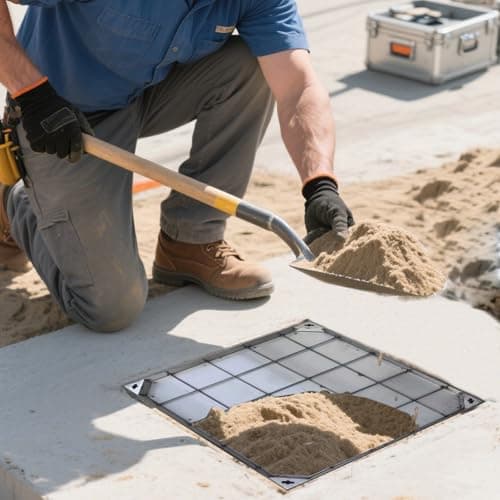 Image of Square Stainless Steel Drain CoverFFitting Metal Grate for Terrace Yard and Walkway (950 x 500 mm) and Invisible Design