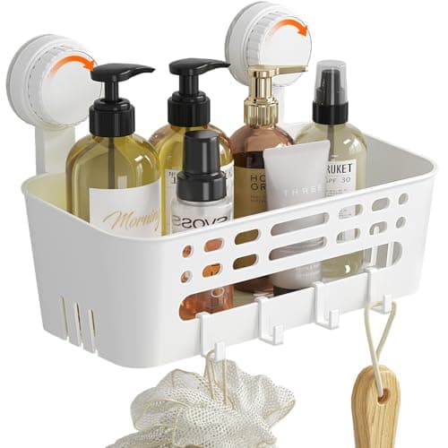 Image of Lifewit Shower Caddy Suction Cup, Removable Shelves for Inside Shower,NO-Drilling Bathroom Shelf Basket, Organizers and Storage Rack for Soap Shampoo Toiletries,10.4 inch, 1 Pack