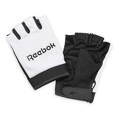 Image of Reebok Classic Lightweight Fingerless Gloves for Fitness, Weightlifting, Workout, Crossfit, Cycling and Home Gym Exercises, Breathable Training Gloves for Men and Women