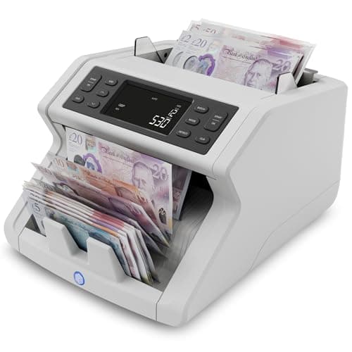 Image of Safescan 2265 Money Counting Machine That Value Counts Mixed British Pound and Euro Notes - Cash Counting Machine with 6-Point Counterfeit Money Detector - Sorted Money Counter Machine for All Notes
