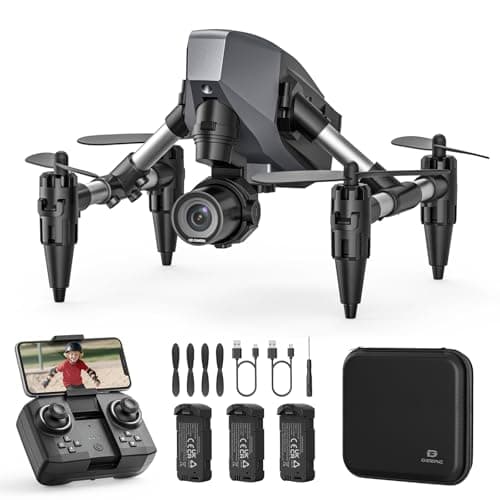 Image of DEERC D21 Mini Indoor Drone with Camera for Kids 1080P, Small RC Quadcopter for Beginners with 3 Batteries, Optical Flow Positioning, 3D Flip, One Key Start, Easy to Fly Toy Gifts for Boys and Girls