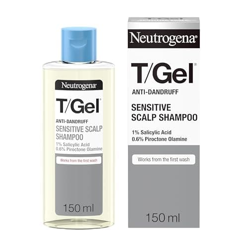 Image of Neutrogena T/Gel Anti Dandruff Shampoo for Sensitive Scalp (1x 150ml), Daily Anti-Dandruff Shampoo with Salicylic Acid, Fragrance-Free, for Sensitive Skin to Fight Dandruff from First Wash