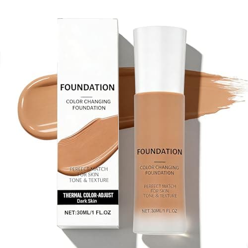 Image of Color Changing Foundation for Mature Skin, Adjusting Foundation Makeup for Women, Lightweight Medium Coverage Foundation, Long-Lasting Natural Finish, Hydrating Formula for All Skin Types (C)