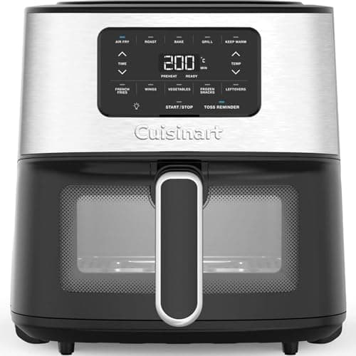 Image of Cuisinart Basket Air Fryer | 5 in 1: Air Fry, Roast, Bake, Grill & Keep Warm | 5.7L large capacity, 23cm cooking space | 30% faster | Energy efficient