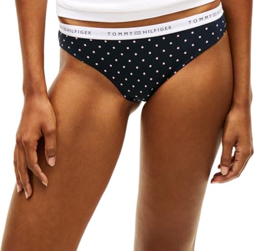 Image of Tommy Hilfiger Women PT PRT COTTON BIKINI BEIGE (Polka Dot Desert Sky) XS