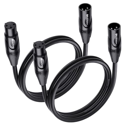 Image of Cable Matters 2-Pack Premium XLR to XLR Microphone Cable 0.9 m, XLR Cables, Mic Cable