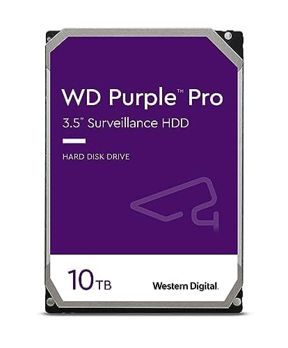 Image of WD Purple Pro 10TB Smart Video 3.5" Internal Hard Drive, AllFrame Technology, 550TB/yr, 256MB Cache, 7200 RPM, 5 Year Warranty