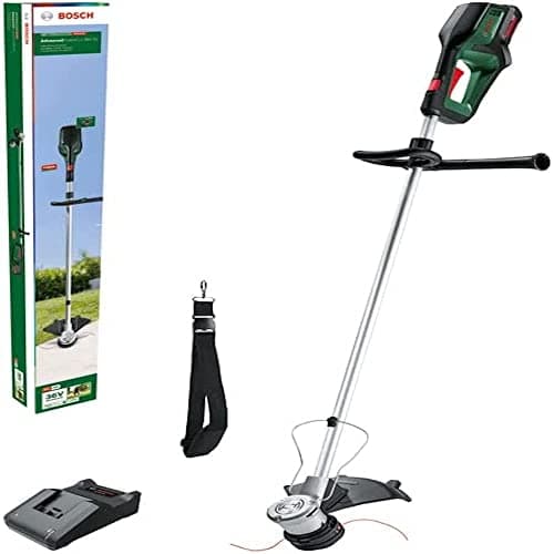 Image of Bosch Cordless Grass Trimmer AdvancedGrassCut 36V-33 (1x Battery 2.0 Ah, 36 Volt System, Brushless Motor, Cutting Diameter: 33 cm, for Heavier-Duty Trimming, in Carton Packaging)