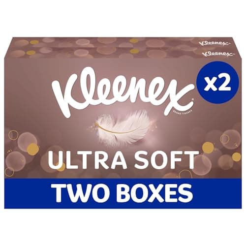 Image of Kleenex Ultra Soft Facial Tissues, Pack of 2 Tissue Boxes