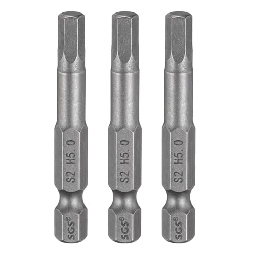 Image of sourcing map 3pcs H5.0 Hex Head Drill Bit Wrench 5mm Metric Flat Tip 1/4" Hex Shank 50mm (2") Long Magnetic Hexagonal Screw Driver Socket Industrial Screwdriver Power Bits