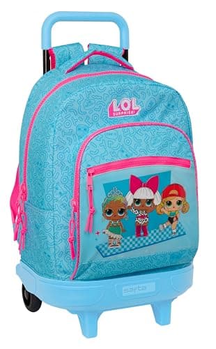 Image of Safta Compact With Trolley Wheels Lol Surprise Divas Backpack One Size